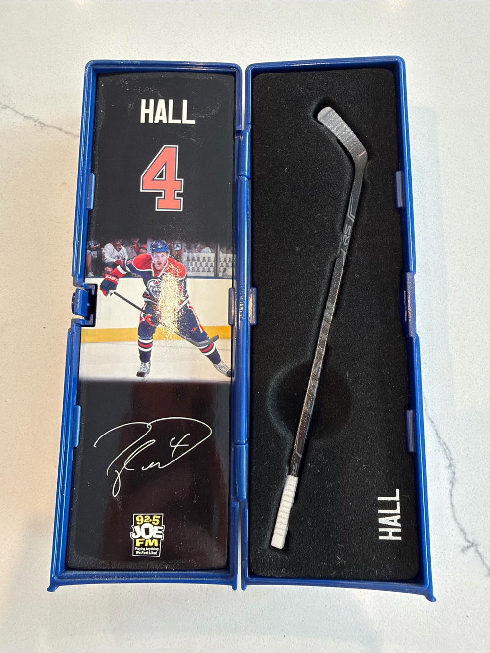 Taylor Hall #4 Mini Hockey Stick Display